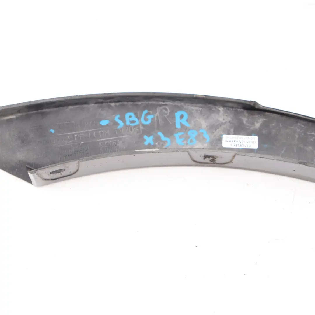 BMW X3 E83 Cover Wheel Arch Trim Rear Right O/S Silbergrau Silver Grey - A08