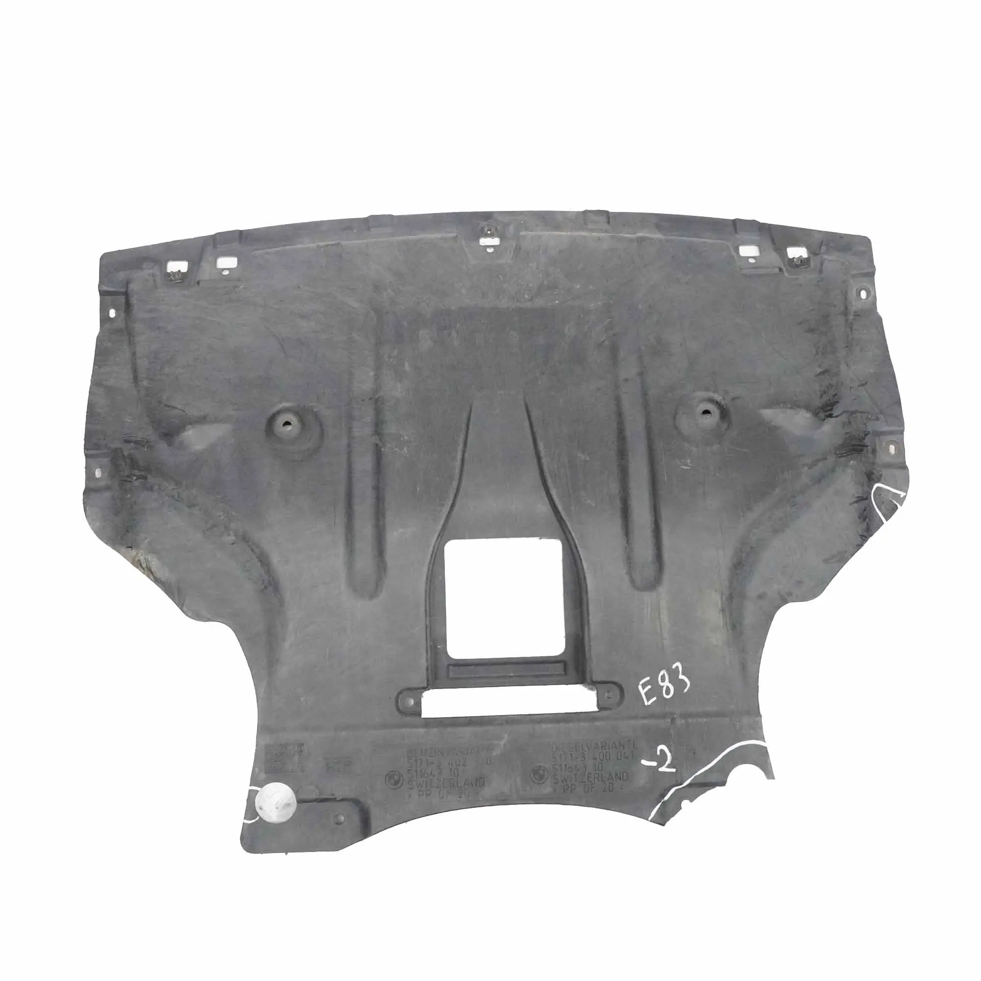 BMW X3 E83 Engine Compartment Underbody Cover Underhood Diesel 3400041