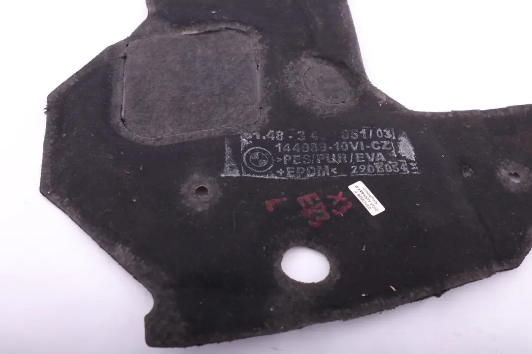 BMW X3 Series E83 E83N LCI Engine Sound Insulating Dash Panel Cover 3400051