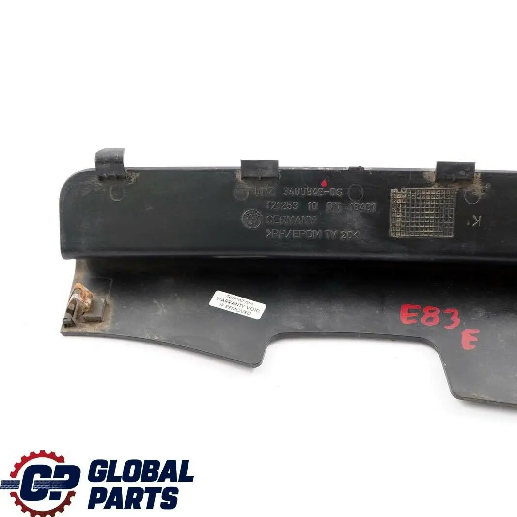 BMW E83 Paragolpes Trasero Cubierta Negro Trailer Acoplamiento Flap 3400949