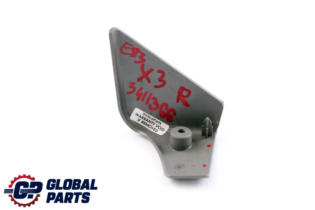 BMW X3 Series E83 Front Seat Right O/S Inner Cover Trim Grau Grey 8226300