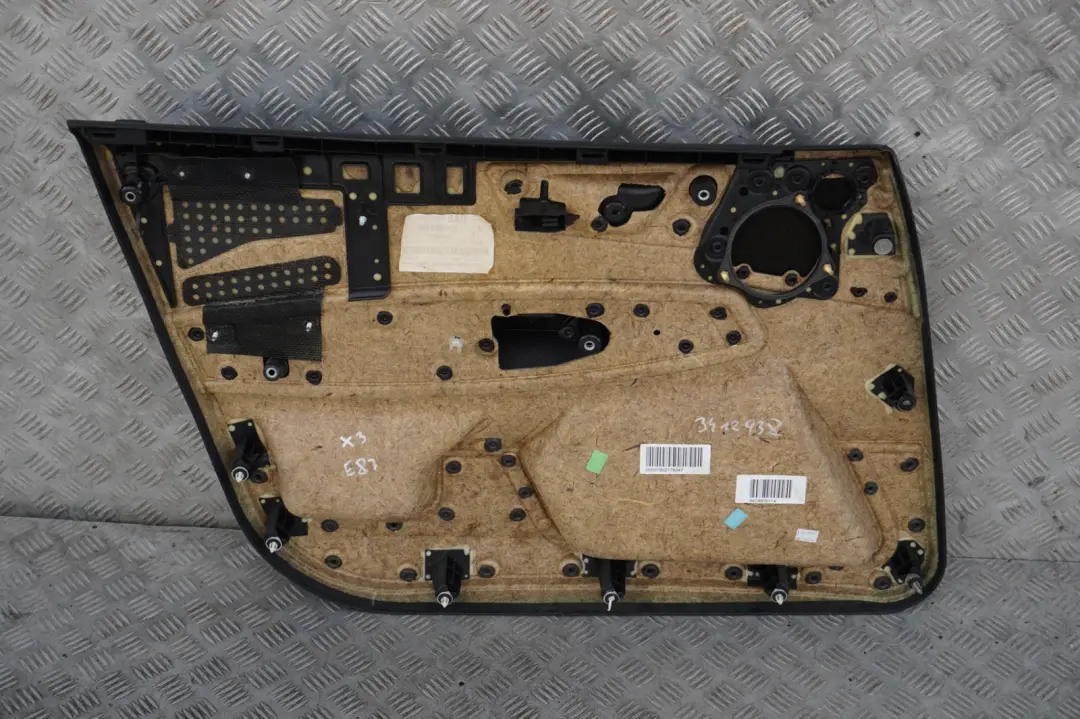 BMW X3 Series E83 Front Right O/S Door Card Lining Leather Black Ambiente