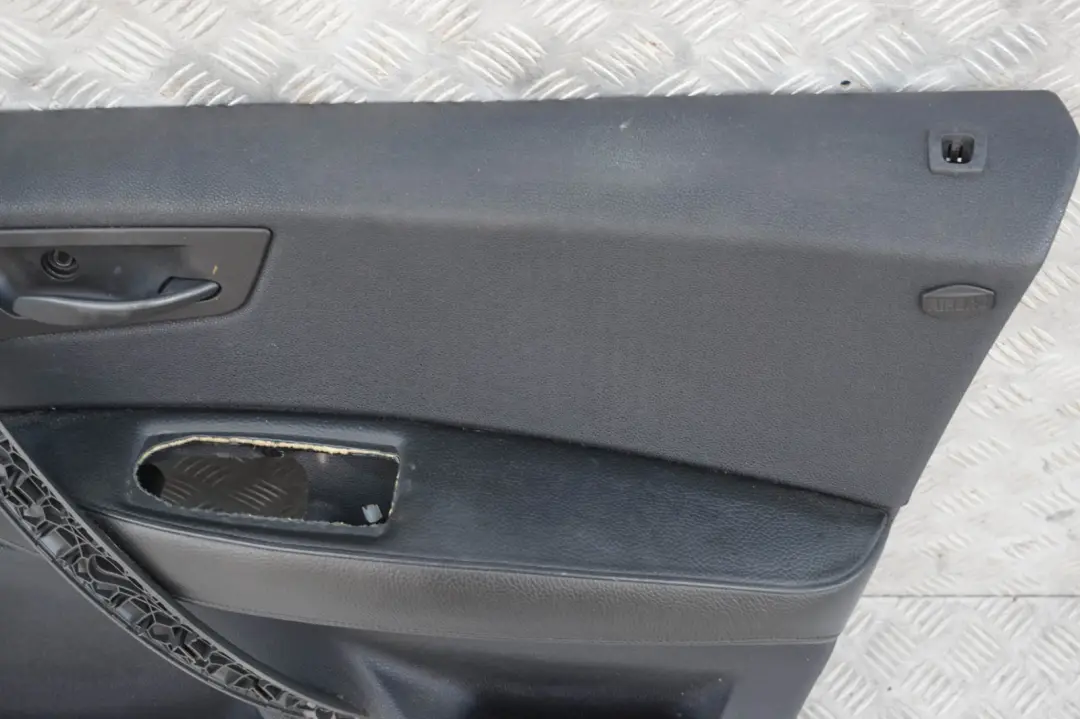 BMW X3 Series E83 Front Right O/S Door Card Lining Leather Black Ambiente