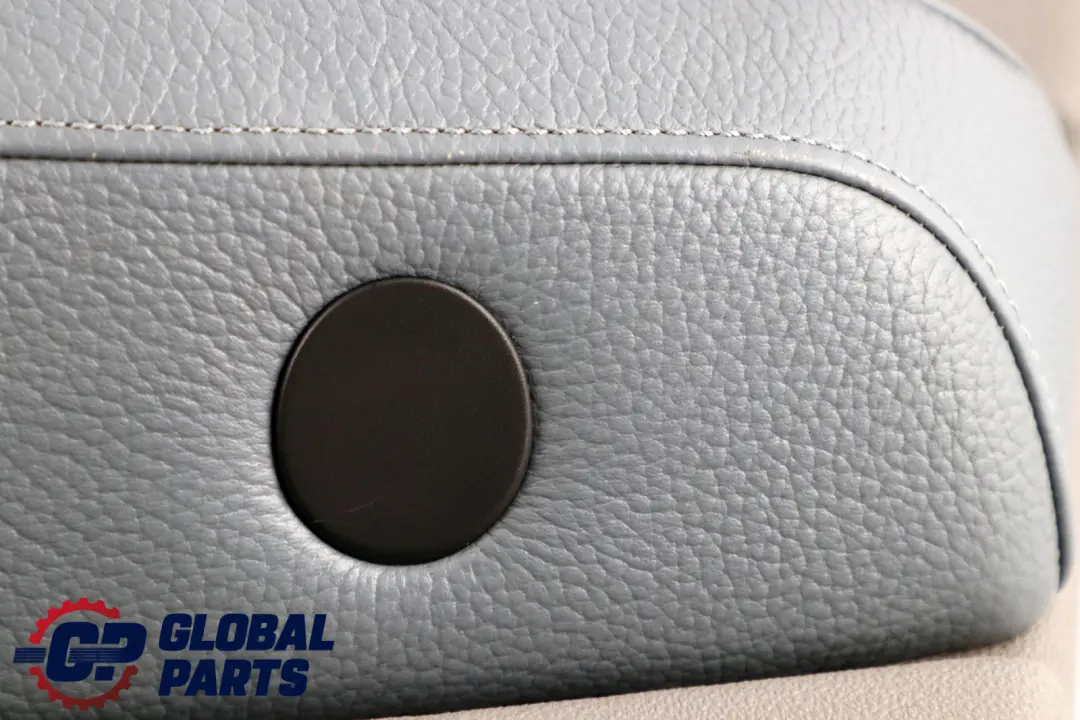 BMW X3 Series E83 Front Right O/S Door Card Lining Leather Graublau Grey Blue
