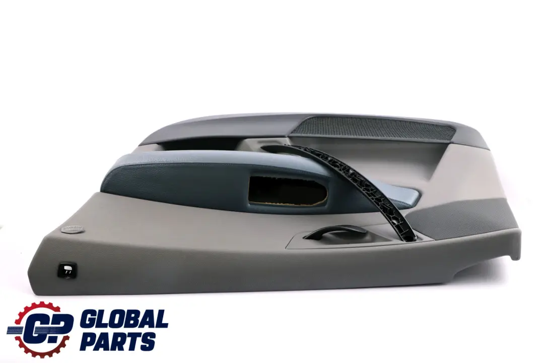 BMW X3 Series E83 Front Right O/S Door Card Lining Leather Graublau Grey Blue