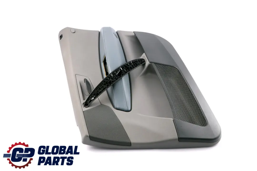 BMW X3 Series E83 Front Right O/S Door Card Lining Leather Graublau Grey Blue