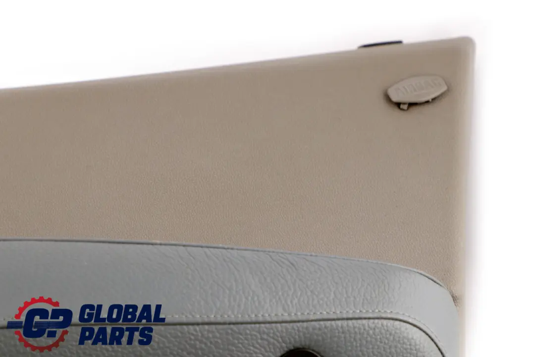 BMW X3 Series E83 Front Right O/S Door Card Lining Leather Graublau Grey Blue