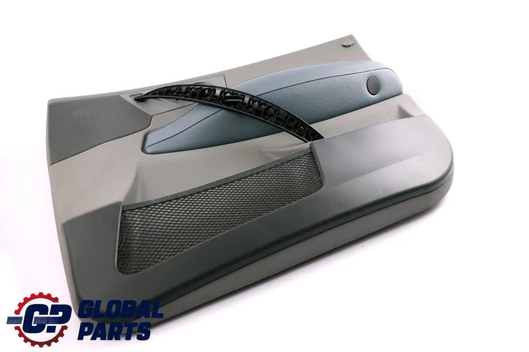 BMW X3 Series E83 Front Right O/S Door Card Lining Leather Graublau Grey Blue