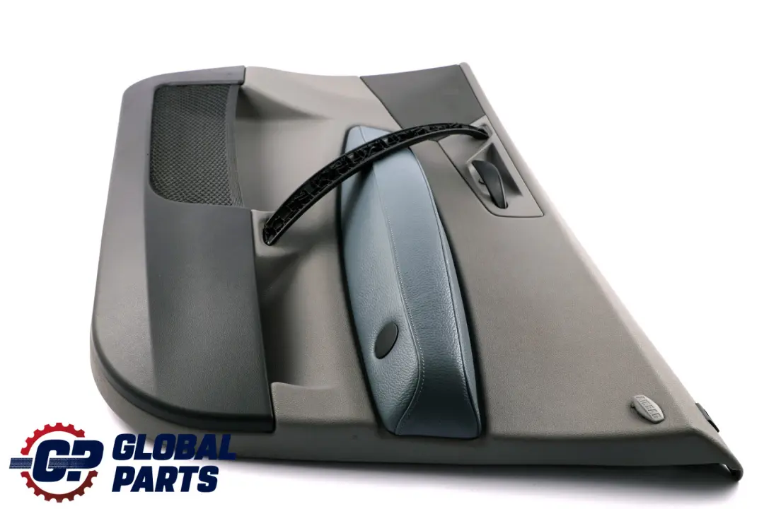 BMW X3 Series E83 Front Right O/S Door Card Lining Leather Graublau Grey Blue