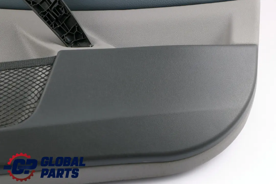 BMW X3 Series E83 Front Right O/S Door Card Lining Leather Graublau Grey Blue