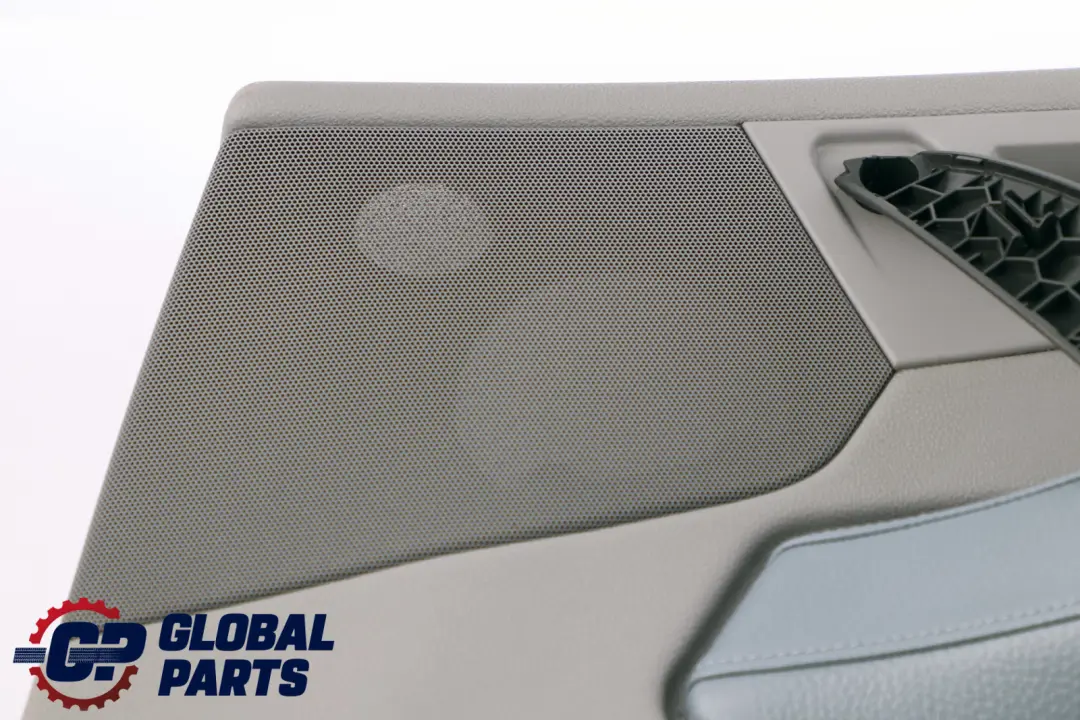 BMW X3 Series E83 Front Right O/S Door Card Lining Leather Graublau Grey Blue