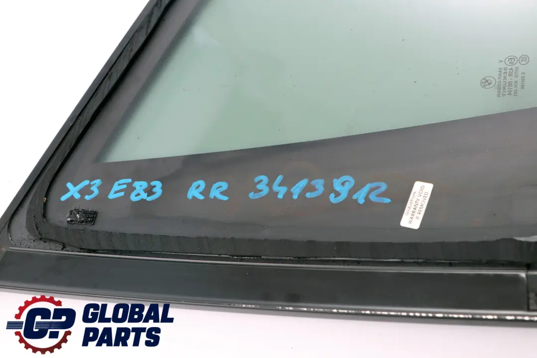 BMW X3 E83 Fixed Door Window Glass Right Rear O/S Black AS3 Tinted 3413912