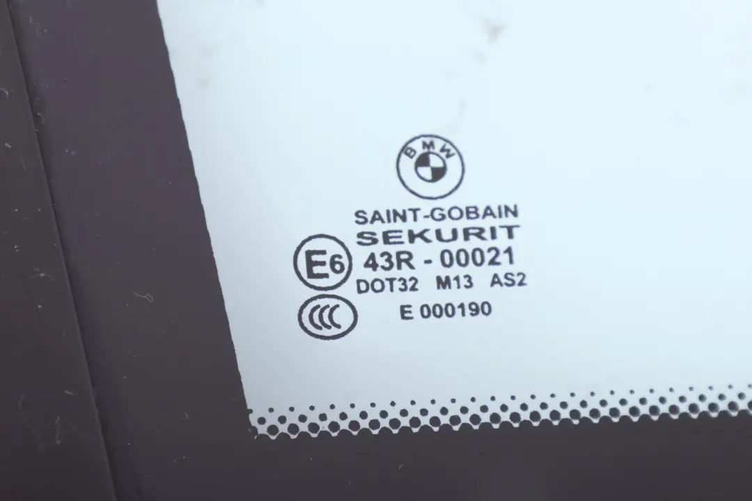 BMW X3 E83 Cristal Ventana Lateral Verde Trasera Izquierda AS2 Función TV Glanz