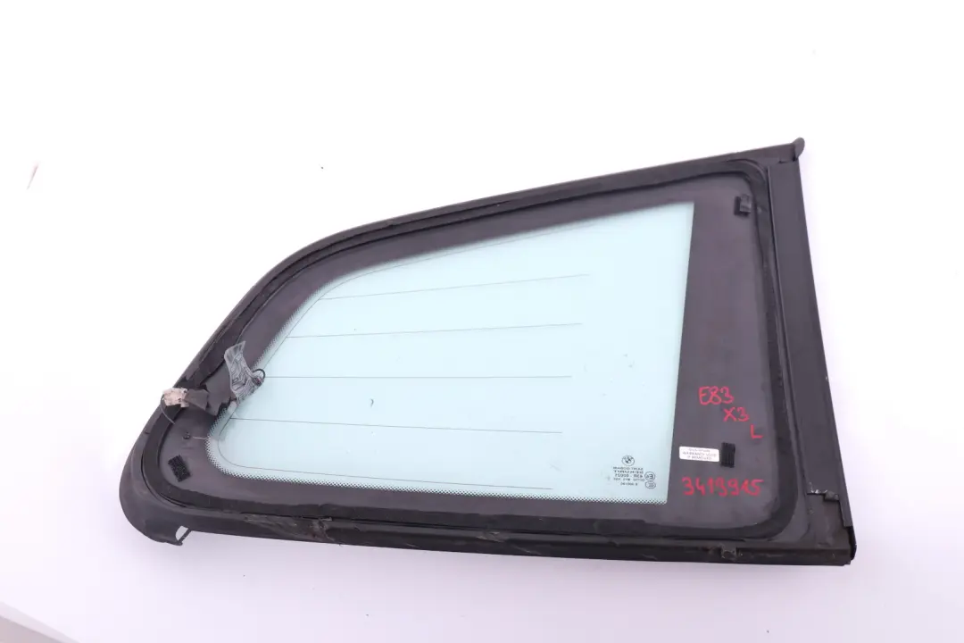 BMW X3 E83 Cristal Ventana Lateral Verde Trasera Izquierda AS2 Función TV Glanz