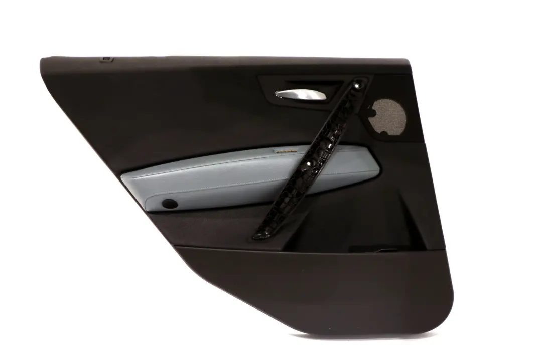 BMW E83 Rear Left Door Card Lining Leather Black Grey Blue