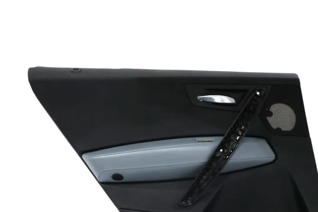 BMW X3 Series E83 Rear Left N/S Door Card Lining Leather Black Grey Blue