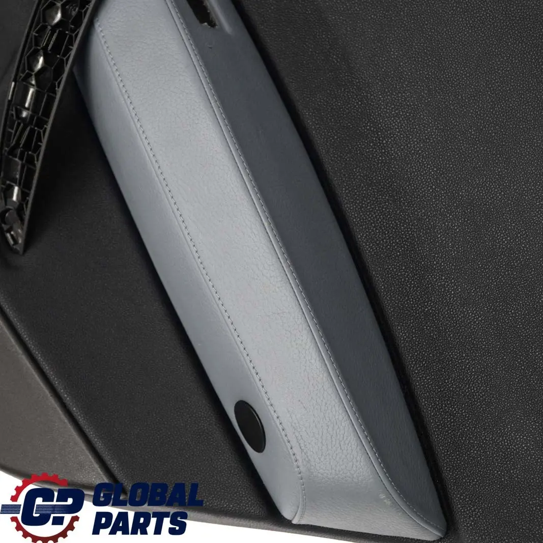 BMW X3 Series E83 Rear Right O/S Door Card Lining Leather Black Grey Blue