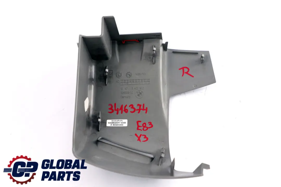 BMW E83 X3 Osłona Pasa Prawy Tył Szara 3400512