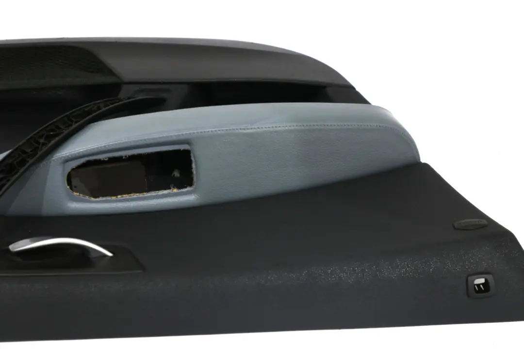 BMW X3 Series E83 Front Left N/S Door Card Lining Leather Black Grey Blue