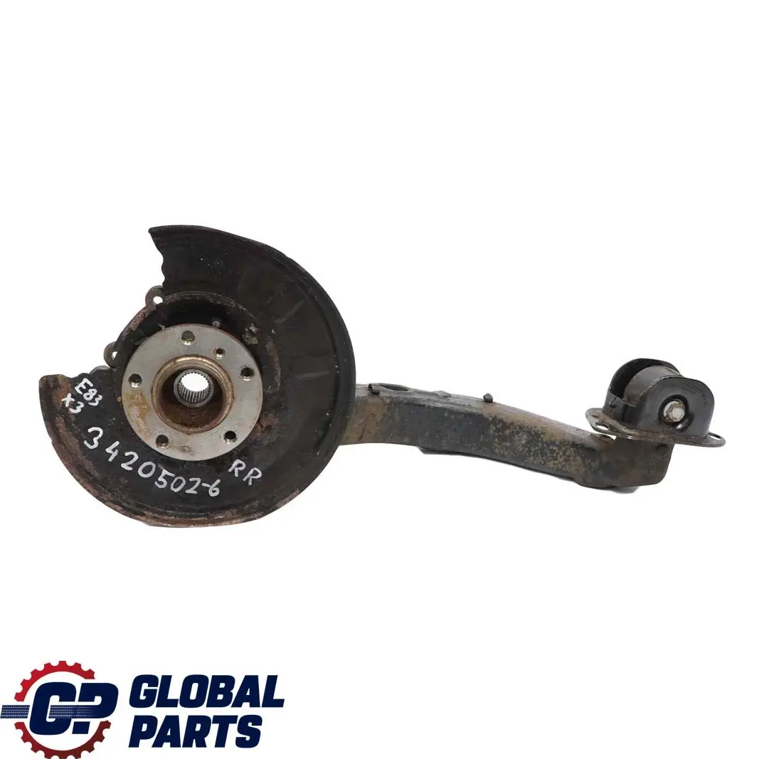 BMW E83 Eje Trasero Derecho Suspension Pierna Brazo Cubo Soporte