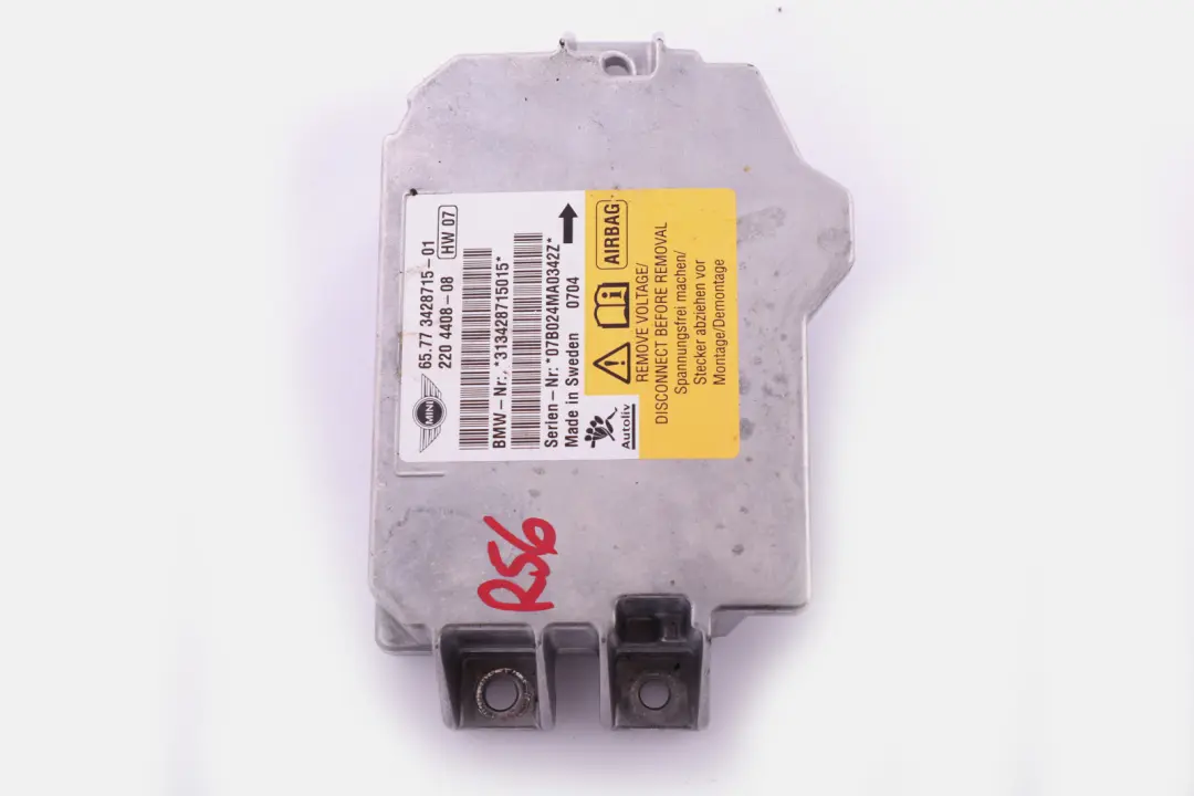 MINI Cooper One R56 R55 R58 R60 R61 Airbag ECU Control Module 3428715