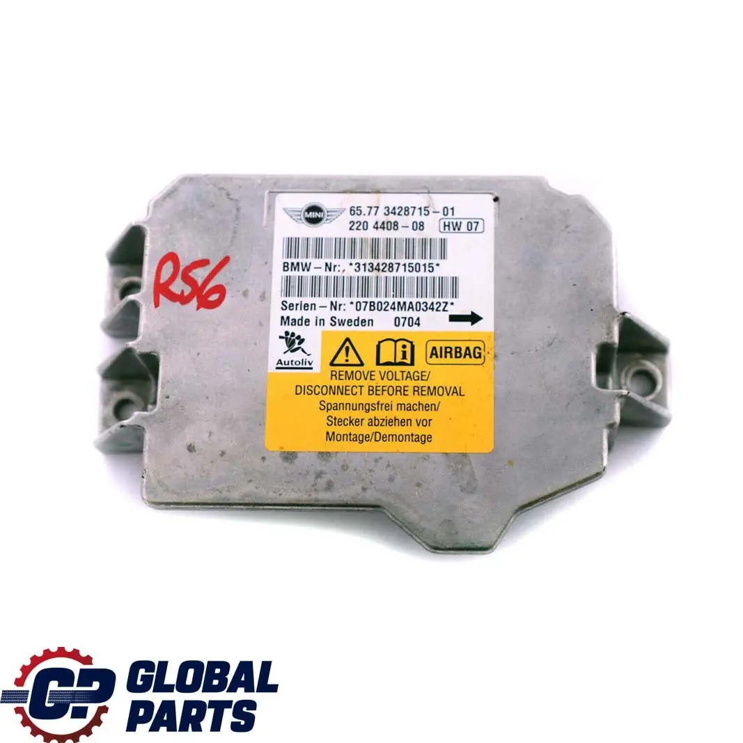 MINI R55 R56 Sensor moduł airbag poduszki 3428715