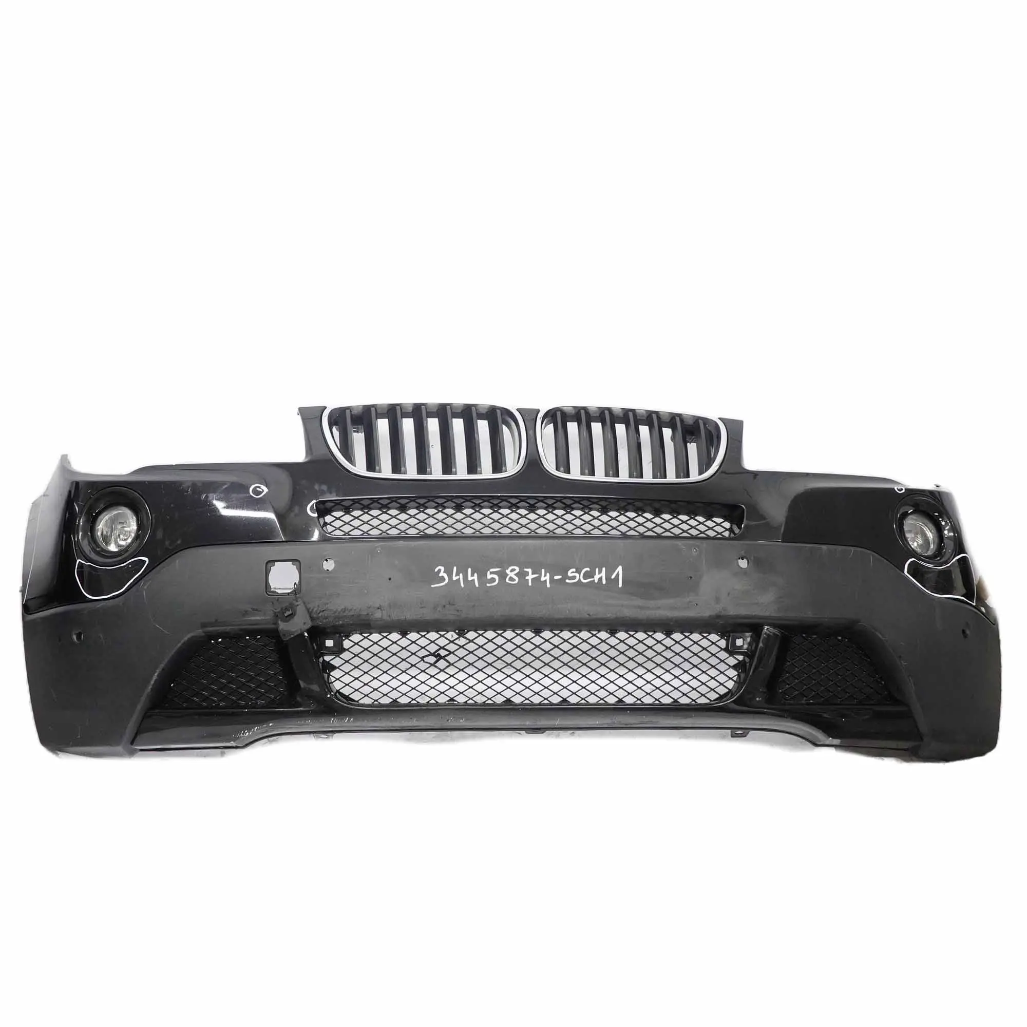 Front Bumper Panel BMW X3 E83 LCI Complete PDC Schwarz 2 Black - 668