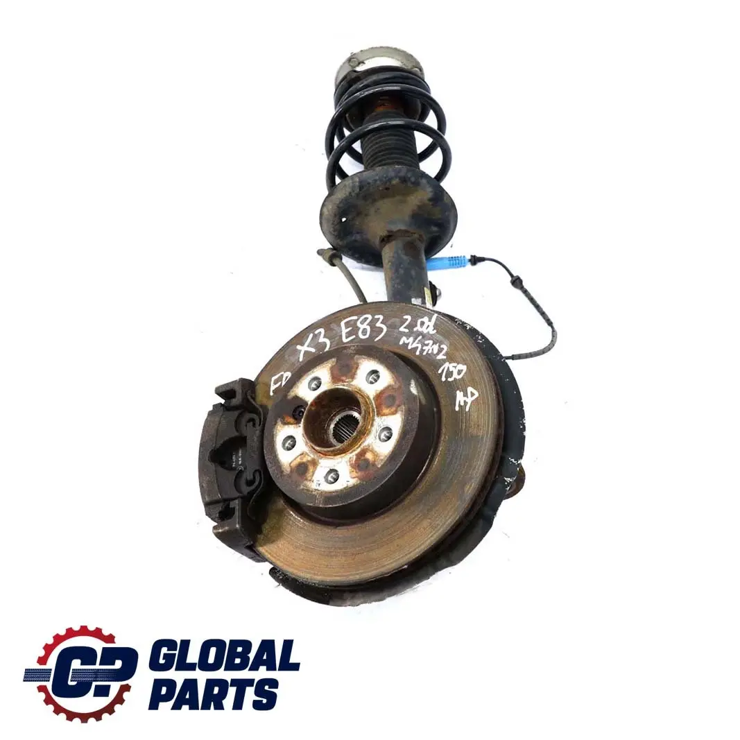 BMW X3 E83 LCI 2.0d M47N2 Delantero Derecho Suspensión Pierna Strut Freno Disco