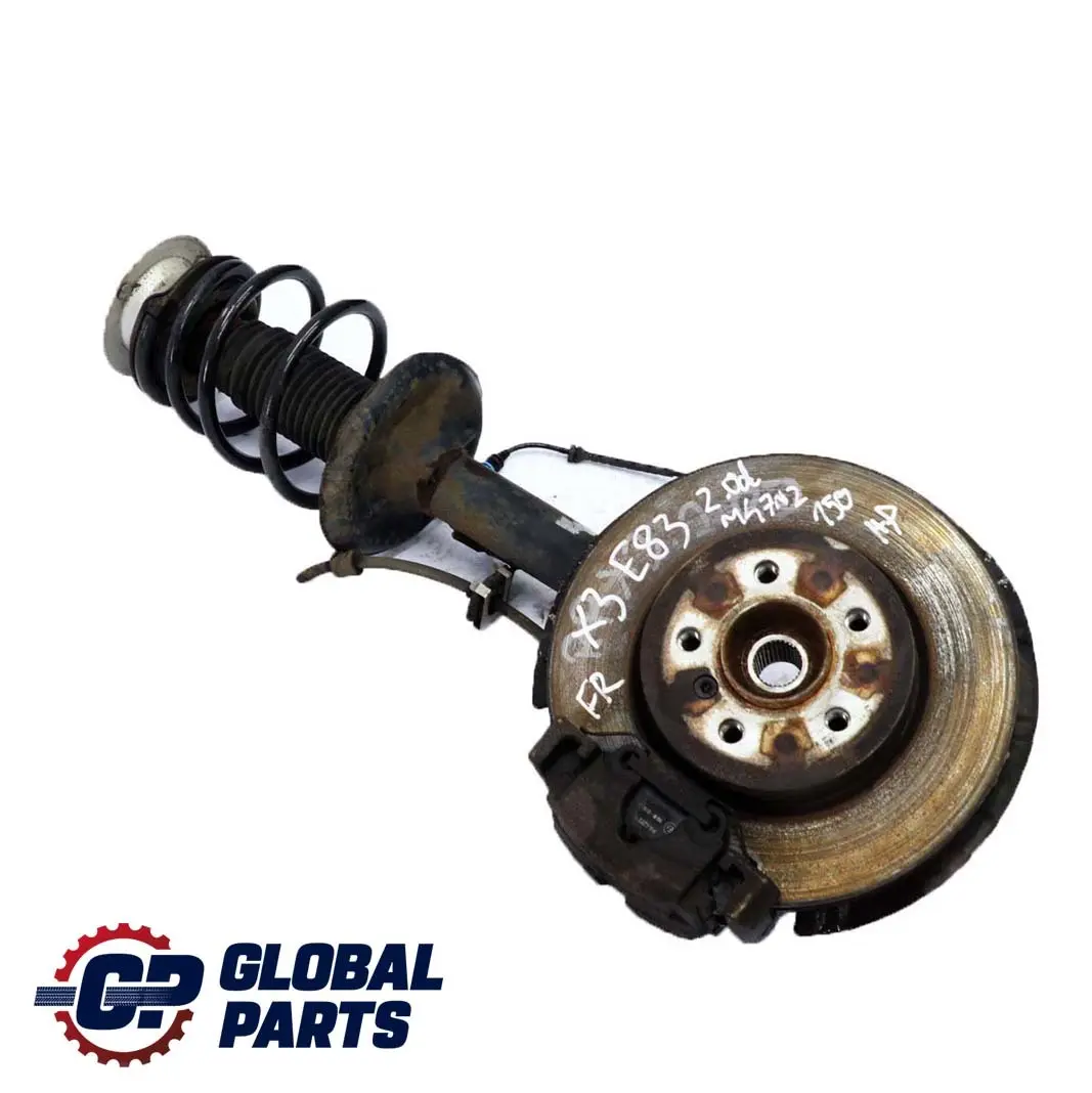 BMW X3 E83 LCI 2.0d M47N2 Delantero Derecho Suspensión Pierna Strut Freno Disco