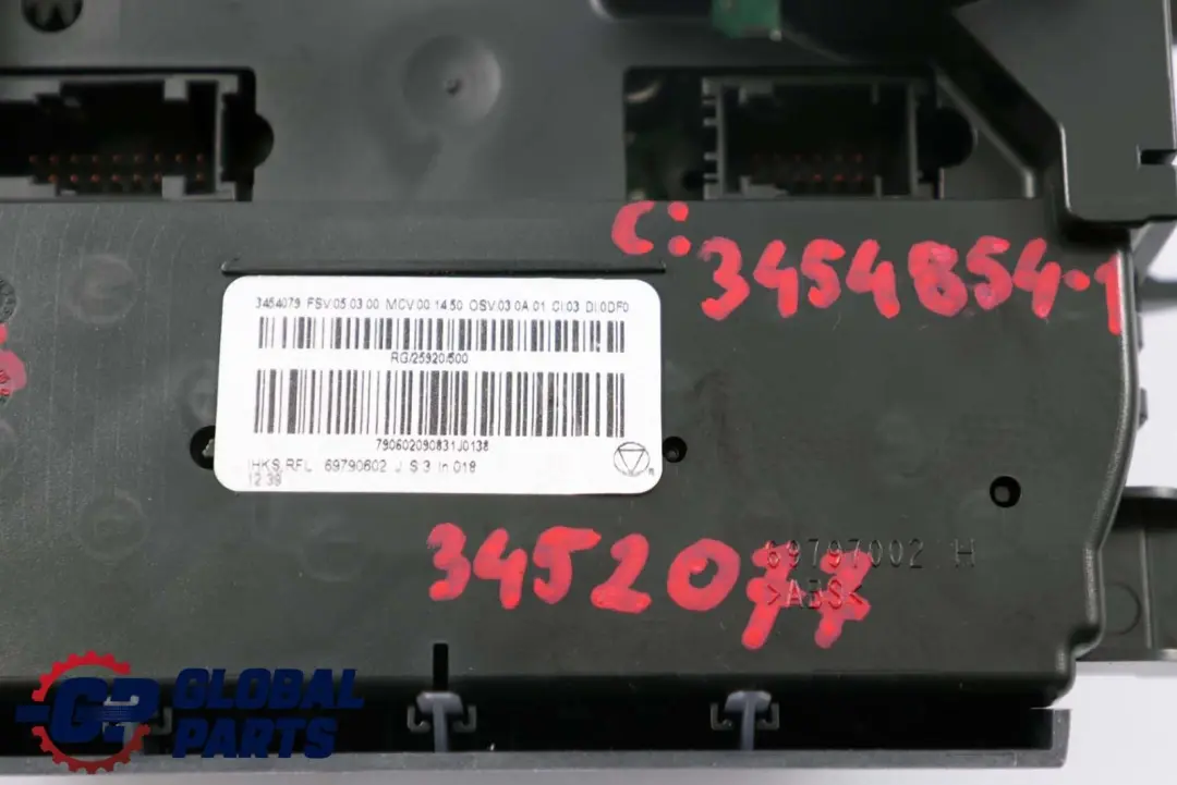 Mini R55 R56 Aire Acondicionado Calentador Unidad De Control Interruptor 3454854