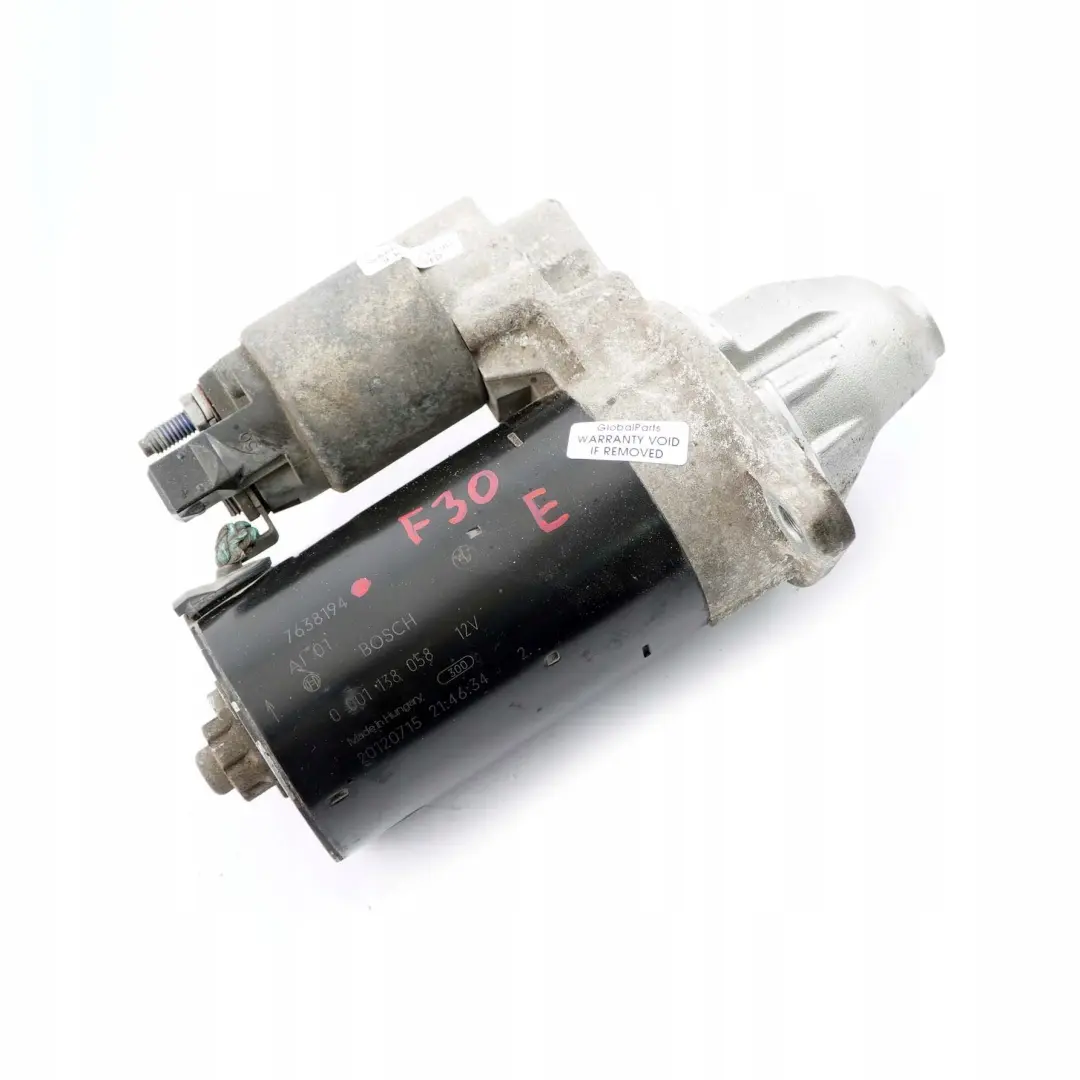 BMW F20 F21 F22 F30 F31 N20 N26 N55 Motor Arranque Motor de Gasolina 7638194