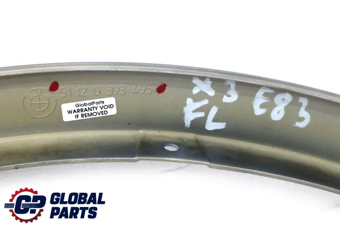 BMW X3 E83 Aerokit Aero Front Left N/S Wheel Arch Cover Bluewater Metallic 896