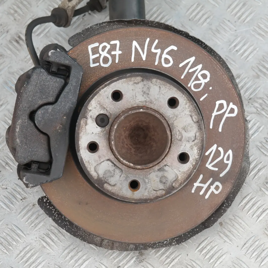 BMW E87 118i N46 Delantero Derecho Muelle Strut Freno Suspension Eje Pierna