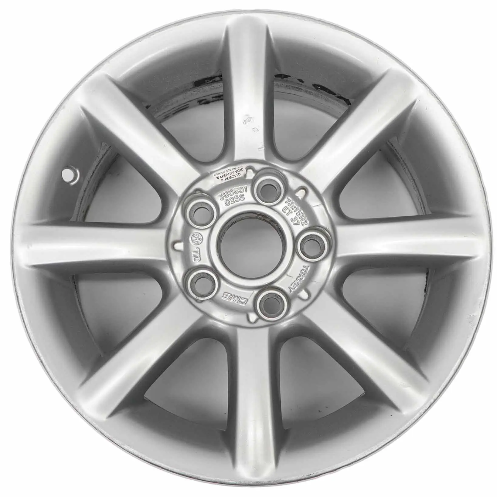 VW Volkswagen Passat B5 Silver Wheel Alloy Rim 15" ET:37 7J 3B0601025S