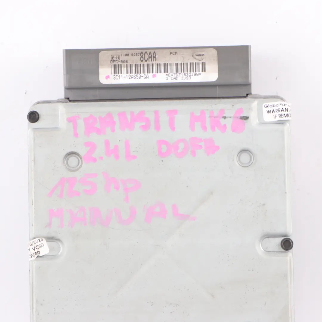 Ford Transit MK6 2.4 TDDi Diesel DOFA 125HP Engine Unit ECU Manual 3C1112A650GA