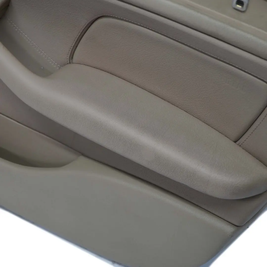 BMW E46 Berlina Touring Embellecedor Panel Puerta Delantera Derecha Cuero Beige