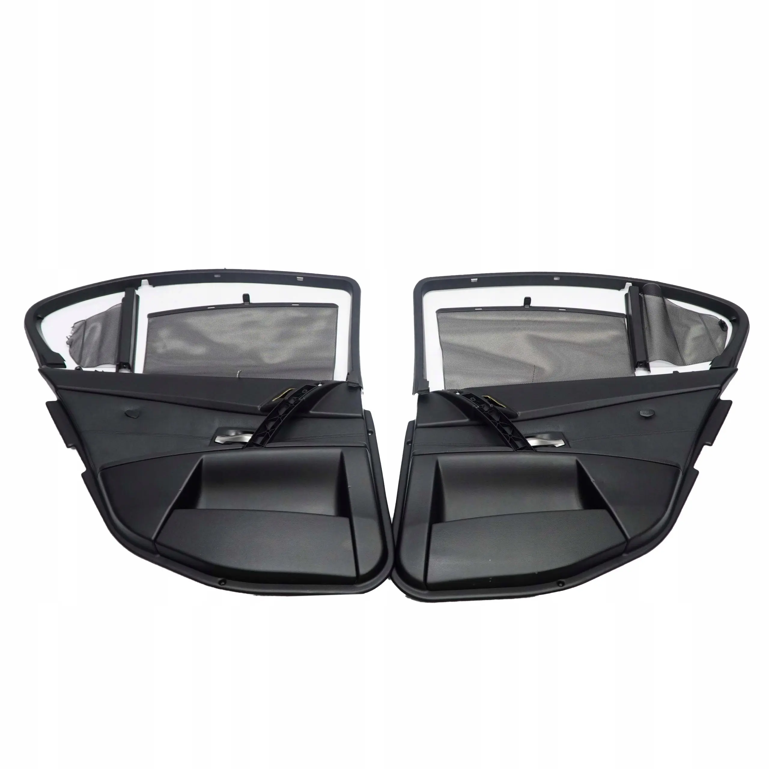 BMW 5 E60 Panel puerta trasera izquierda cuero negro cortinas