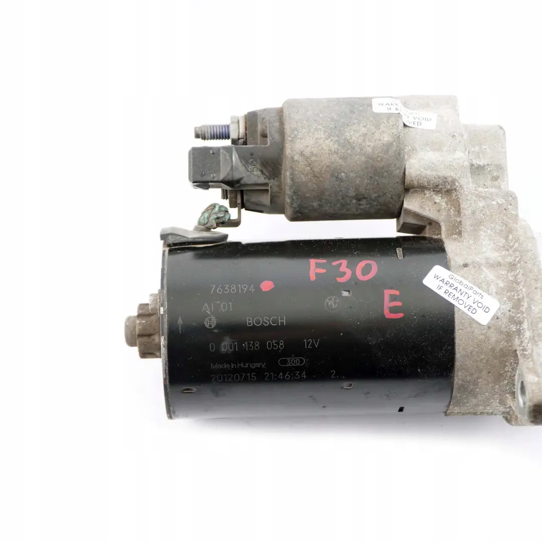 BMW F20 F21 F22 F30 F31 N20 N26 N55 Motor Arranque Motor de Gasolina 7638194