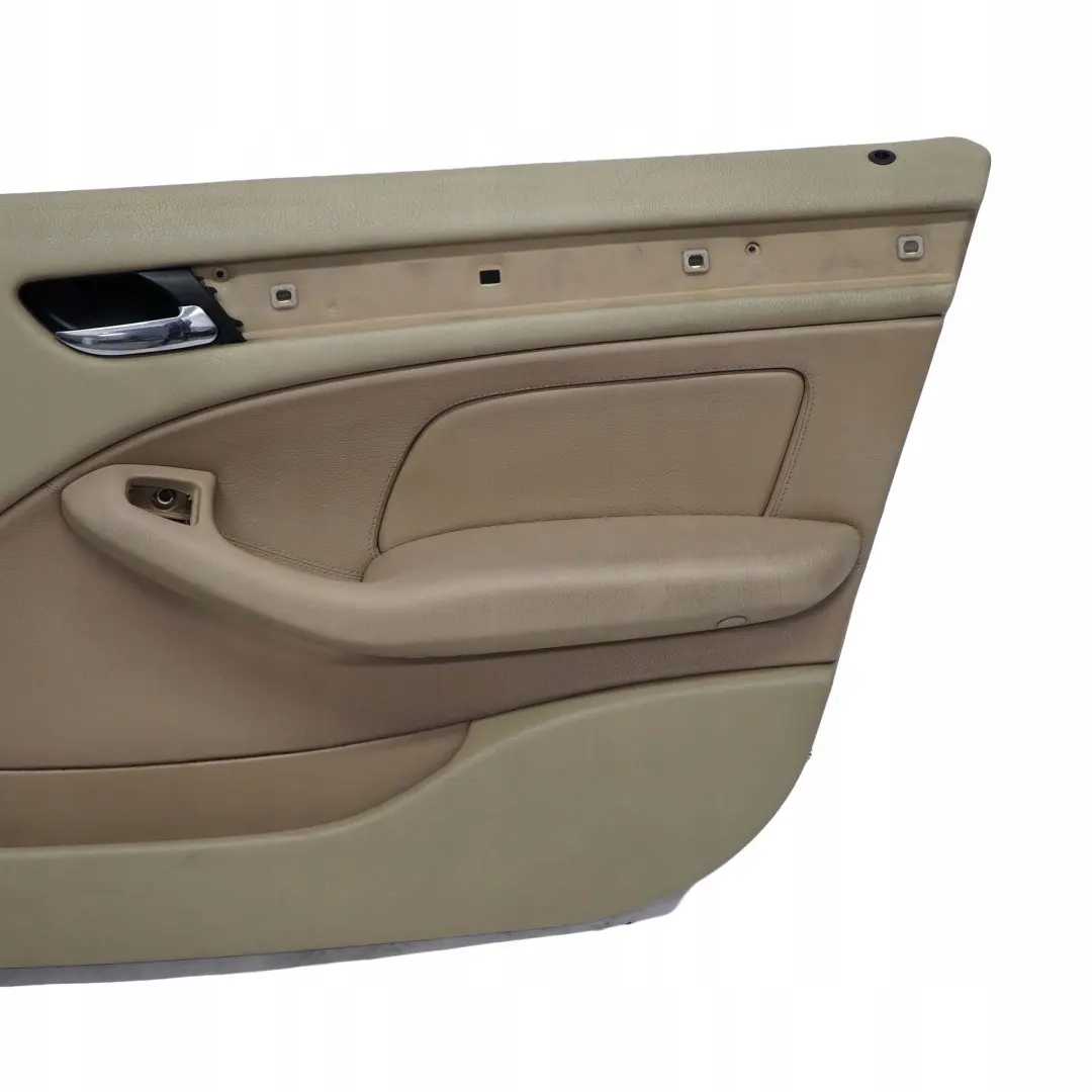 BMW E46 Berlina Touring Embellecedor Panel Puerta Delantera Derecha Cuero Beige