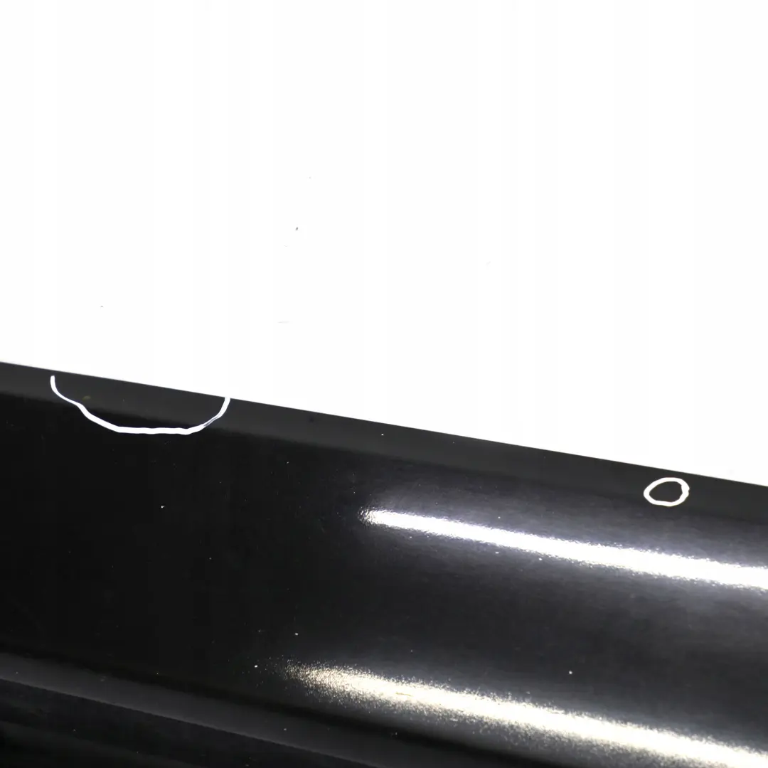 BMW E66 Long Door Sill Cover Skirt Left Black Sapphire - 475