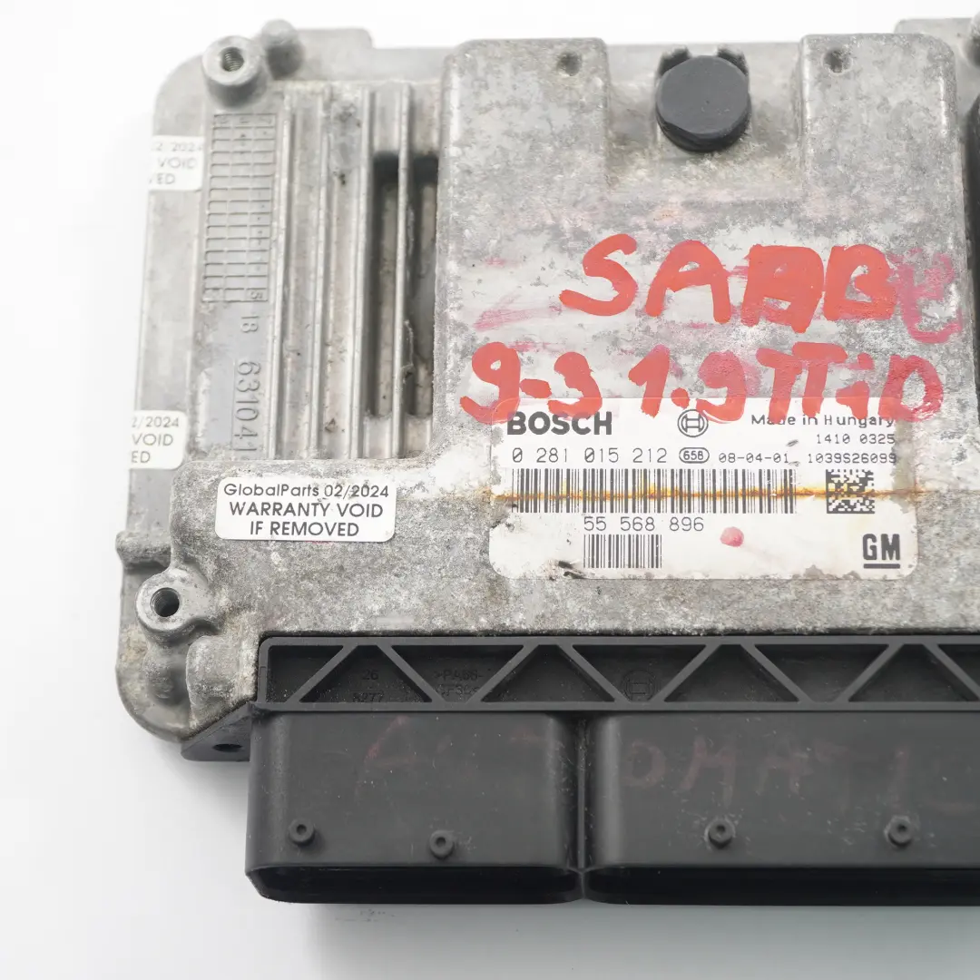 SAAB 9-3 1.9 TTiD ECU DDE Unidad de Control del Motor Módulo 55568896