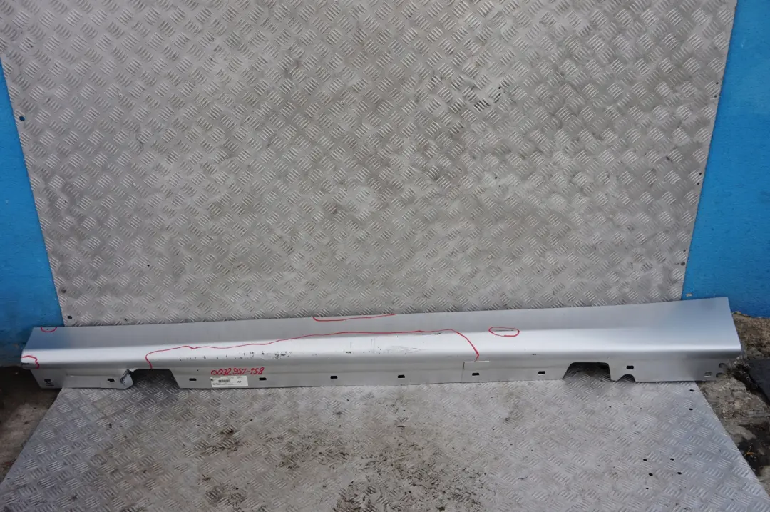 BMW 3 E90 E91 Bas de Porte Couverture Seuil a Gauche Argent Titane Argente