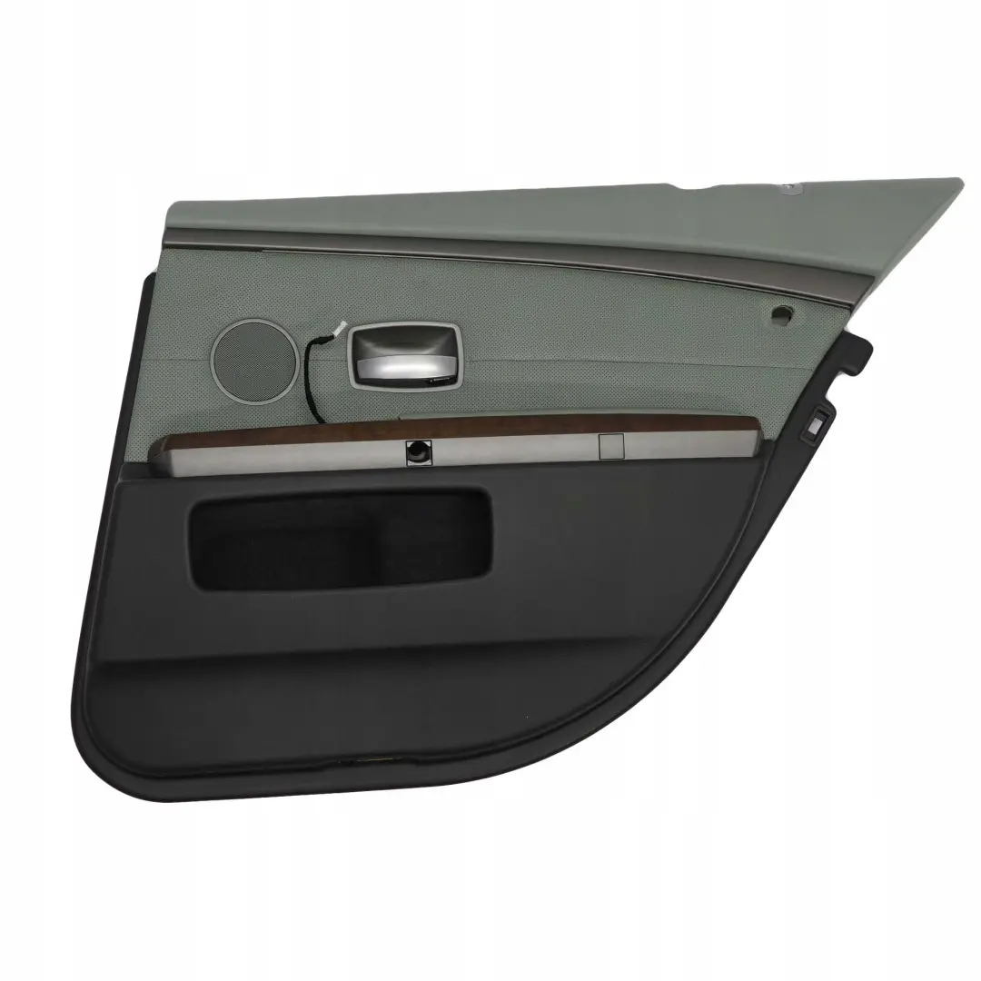 BMW 7 Series E65 Rear Right O/S Door Card Leather Nasca Green Lining Trim