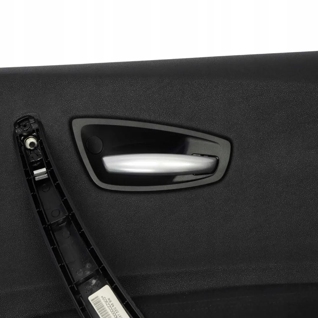 BMW 1 Series E87 Rear Right O/S Cloth Interior Door Card Panel Trim Black