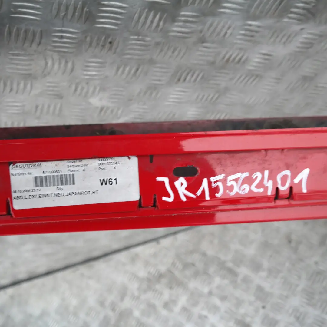 BMW 5 E87 Sill Strip Faldón Lateral Izquierdo Japan Rot Rojo - 438