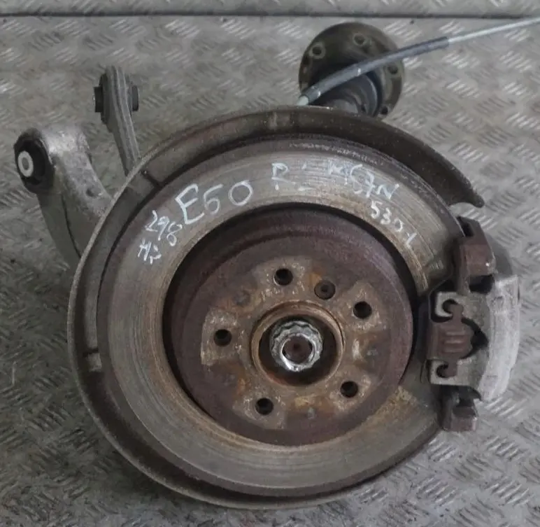 BMW 5 E60 530d M57N Rear Left N/S Hub Leg Suspension Carrier Brake Disc Caliper