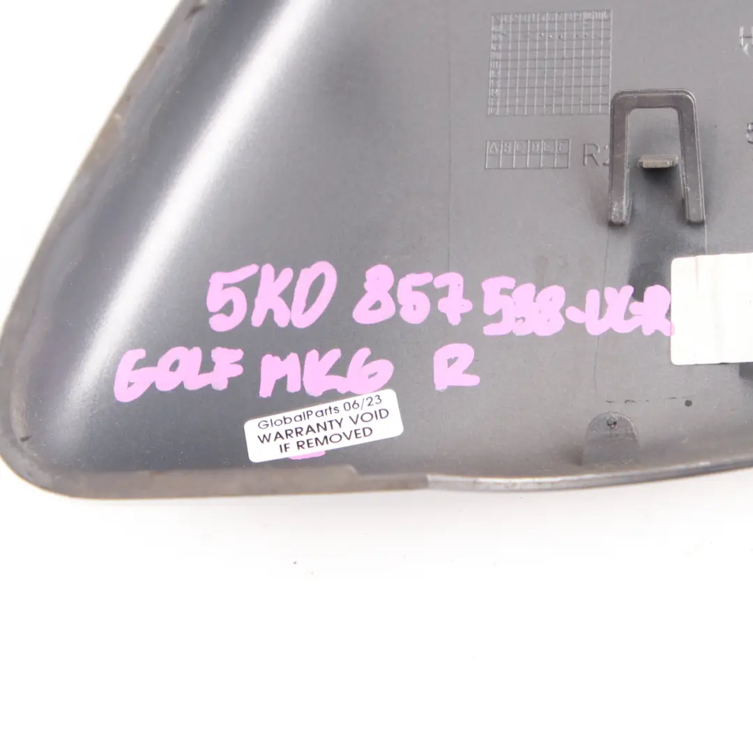 Volkswagen Golf 6 Wing Mirror Cover Right O/S Cap Casing United Grey Metallic