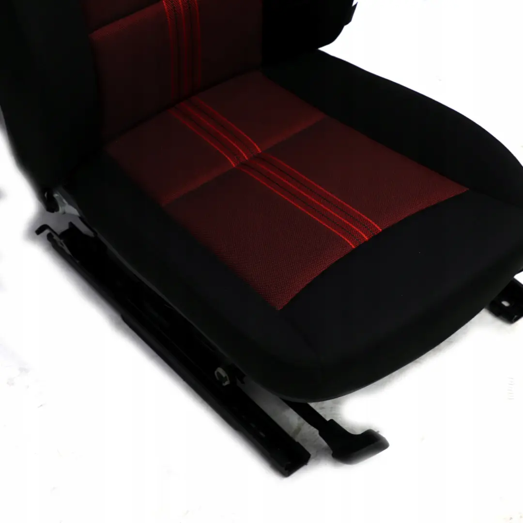 BMW X1 E84 Front Left N/S Seat Cloth Fabric Anthracite Median Vermilion Rot Red