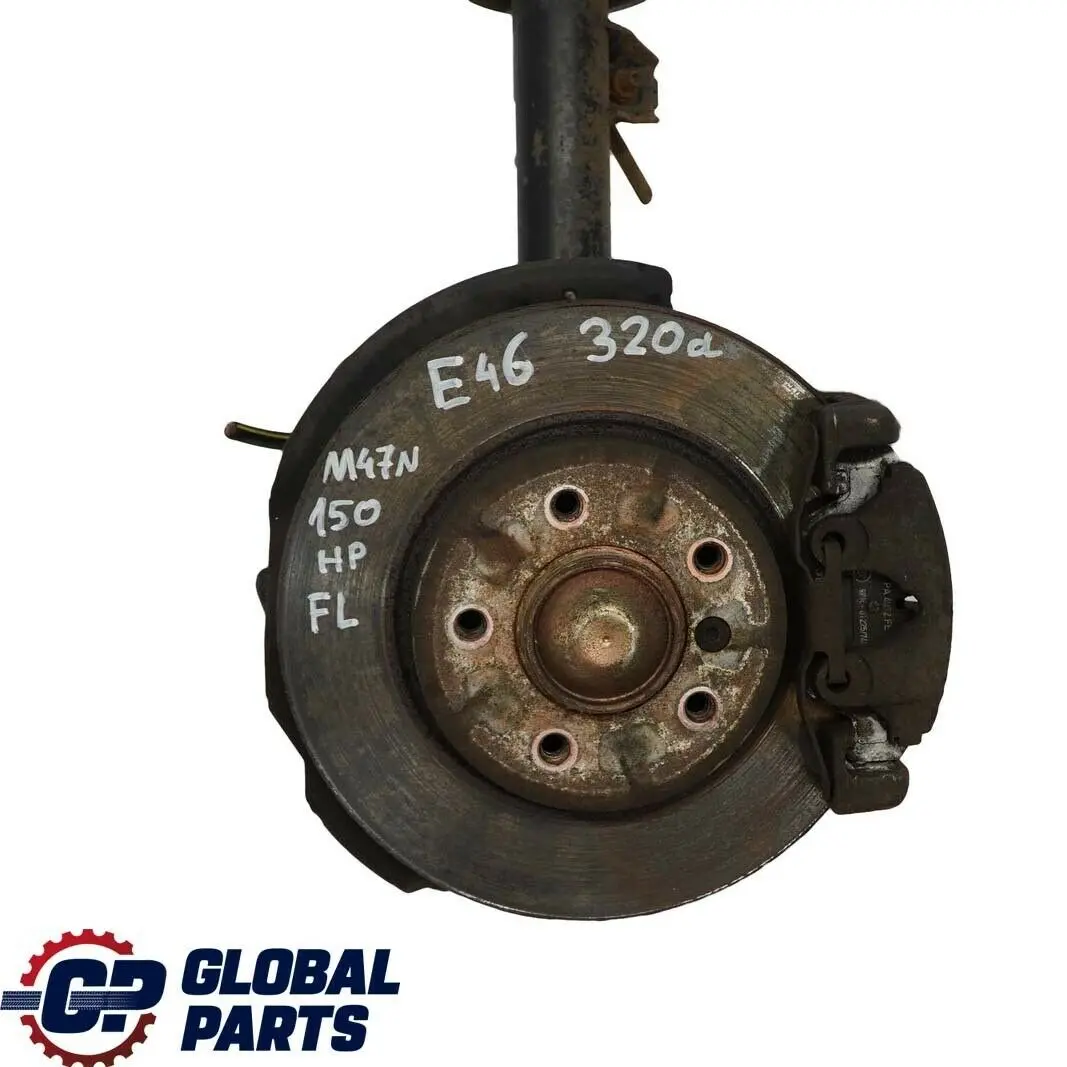 BMW 3 E46 Touring 320d M47N Front Left N/S Suspension Leg Brake Disc Wheel Hub