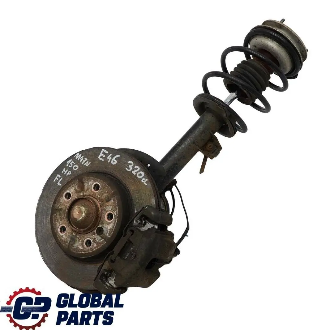 BMW 3 E46 Touring 320d M47N Front Left N/S Suspension Leg Brake Disc Wheel Hub